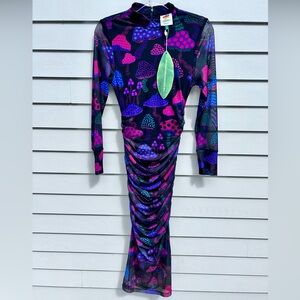 FARM Rio - Neon Mushrooms Tulle Dress - size S